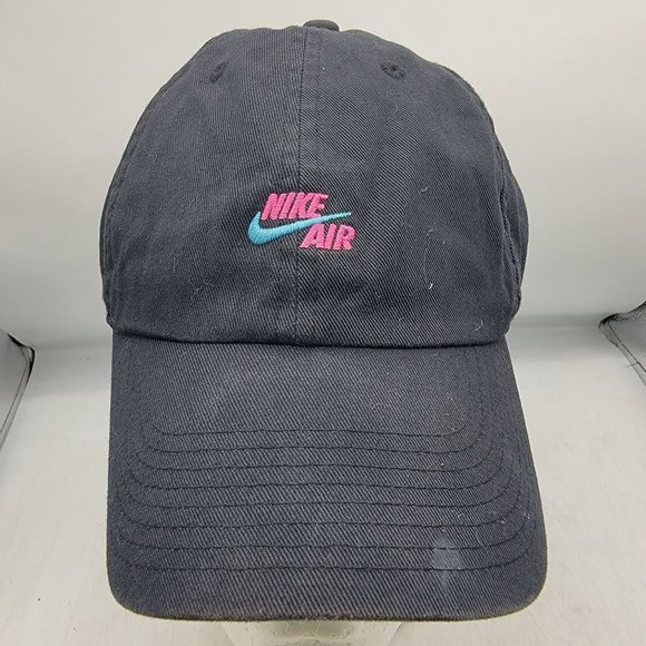 Nike Air Black Hat Cap Casual Adjustable Lightweight Outdoors Comfort - Picture 1 of 11